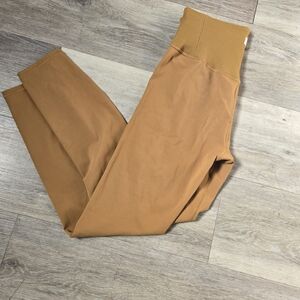 Vuori Rib Studio Leggings Dark Golden Color Size xsmall